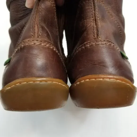 El Naturalista Brown Distressed Leather Boots Size 7 / 37 - Picture 6 of 9